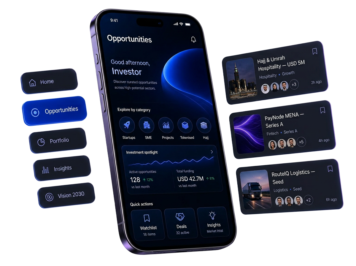 The Associate investment platform mobile app preview